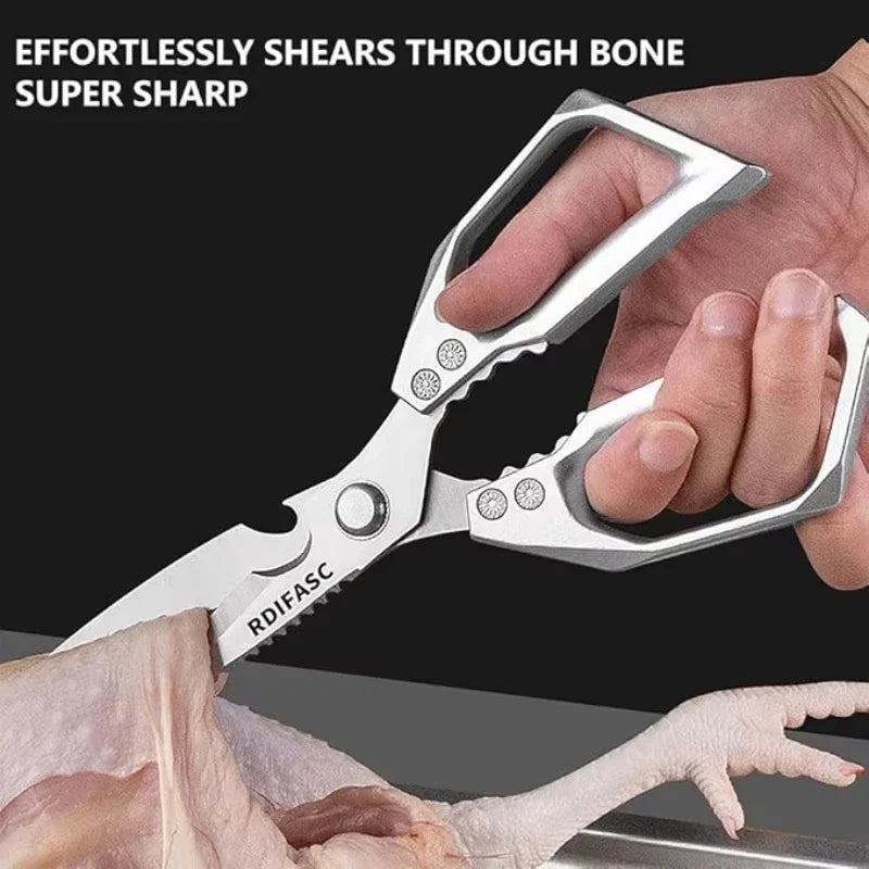 Multifunctional Kitchen Scissors – Stainless Steel Food & Bone Scissors