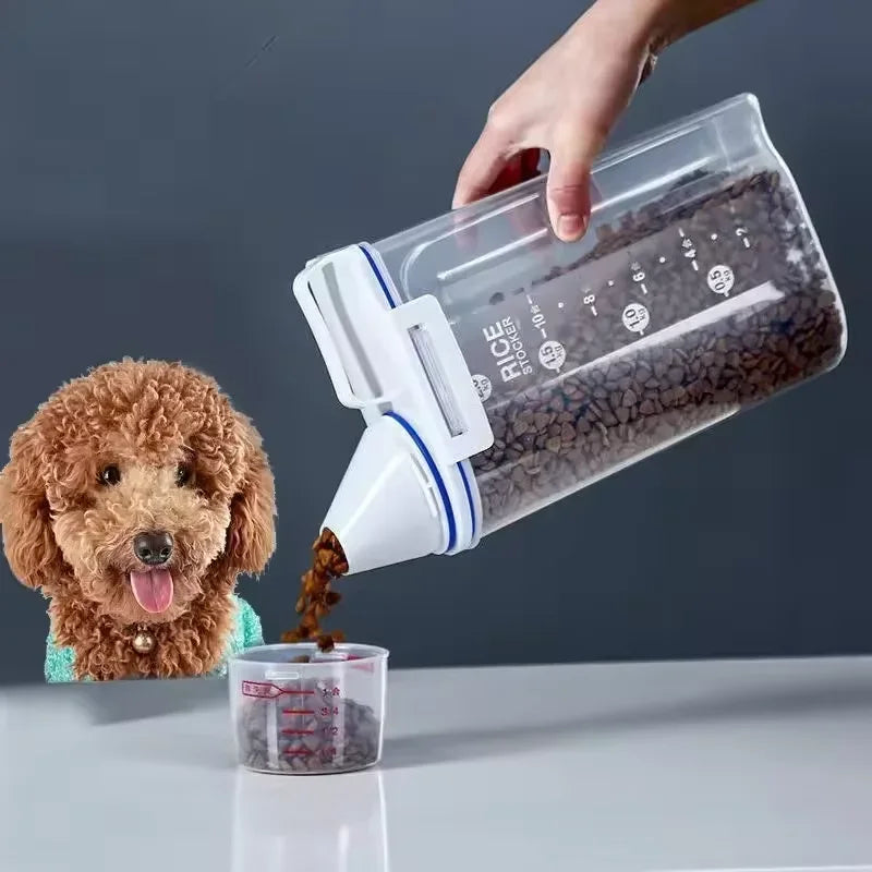 Airtight Pet Food Storage Bucket – 1.5KG & 2KG | Dog & Cat Grain Container