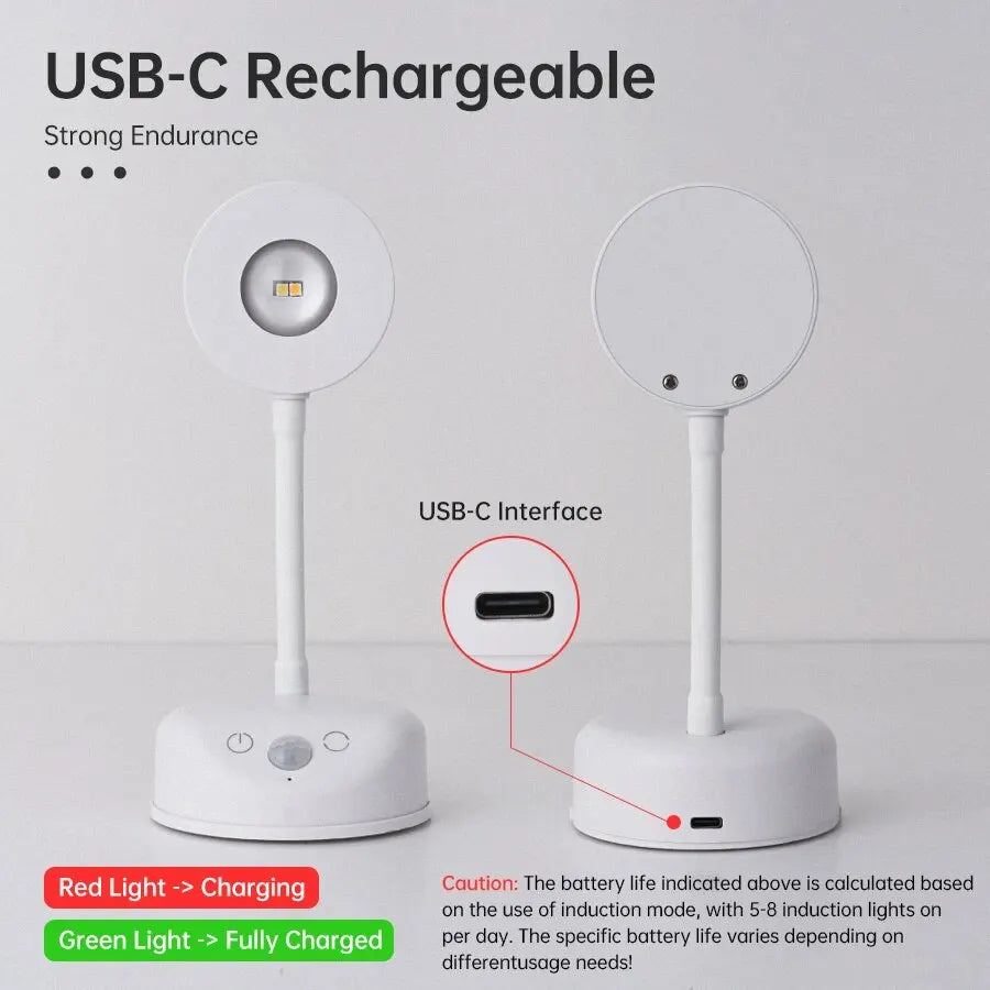 Wireless USB LED Motion Sensor Night Light – Wall Lamp for Bedroom & Living Room