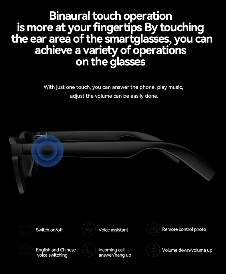 BMAD AI Smart Glasses | 8K Camera, Bluetooth, Voice Assistant & Translator