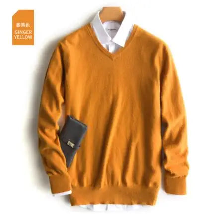 2026 mens Classic Pullover V-Neck Sweater