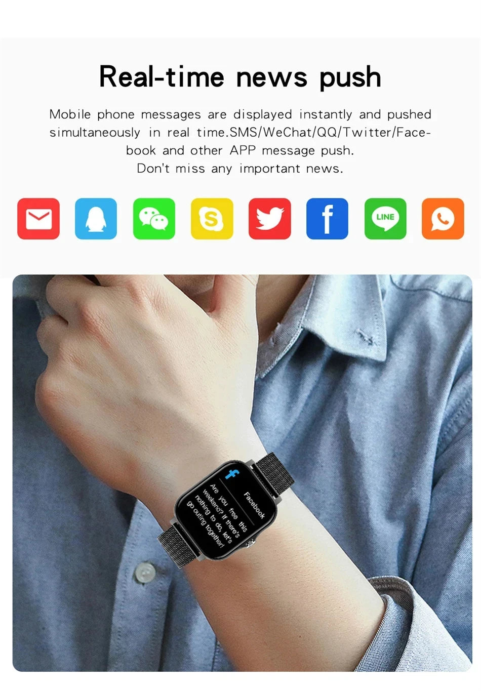 Smart Watch 1.83" HD Display – Bluetooth Calls, Fitness Tracker for Android & iOS