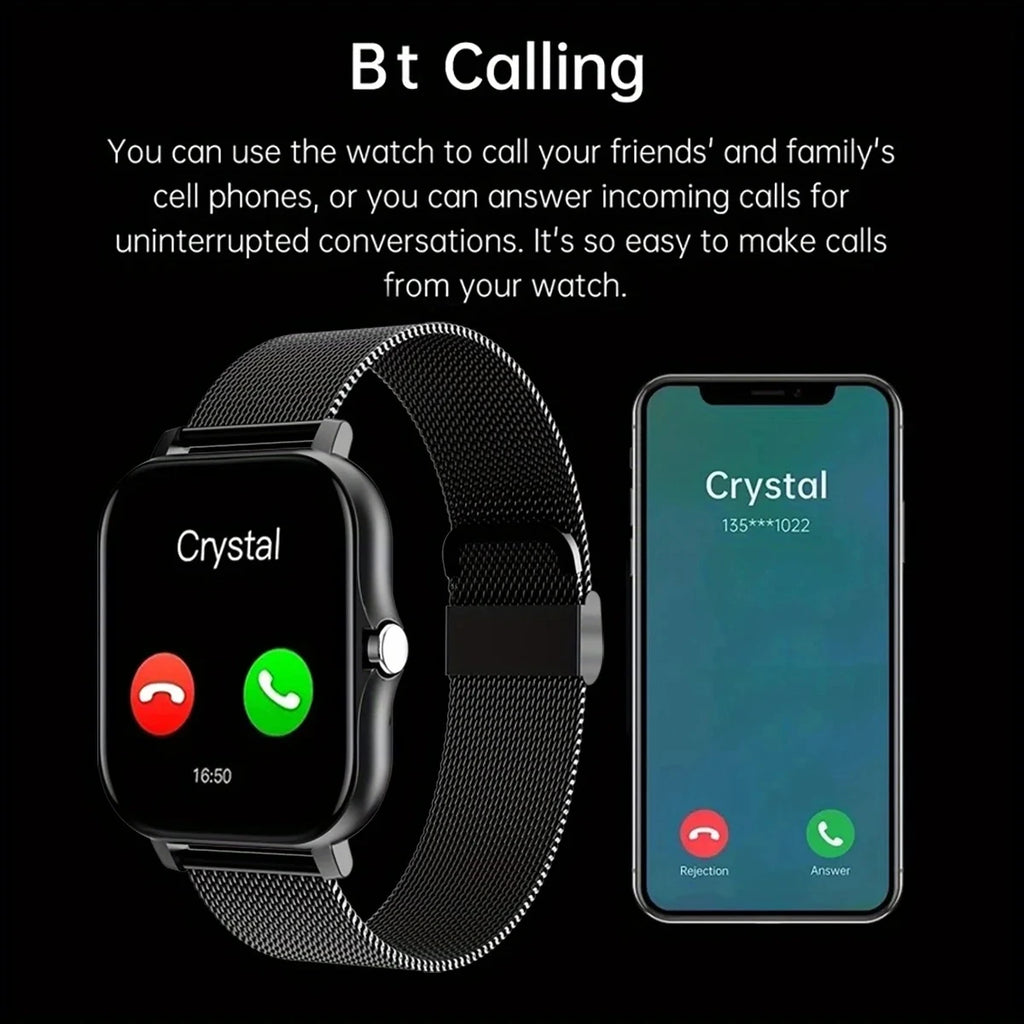 Smart Watch 1.83" HD Display – Bluetooth Calls, Fitness Tracker for Android & iOS
