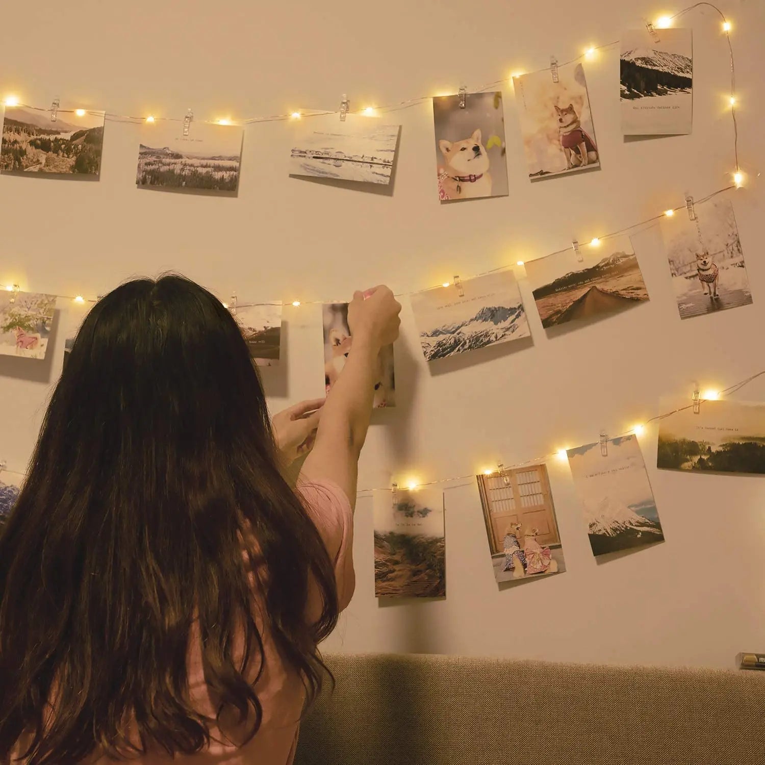 LED Fairy Lights with Photo Clips | USB or Battery Powered | White & Warm White