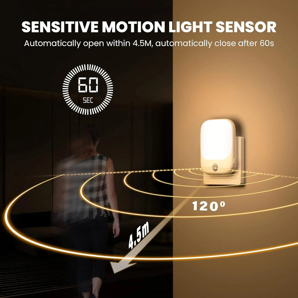 LED Motion Sensor Night Lights for Kids Bedroom