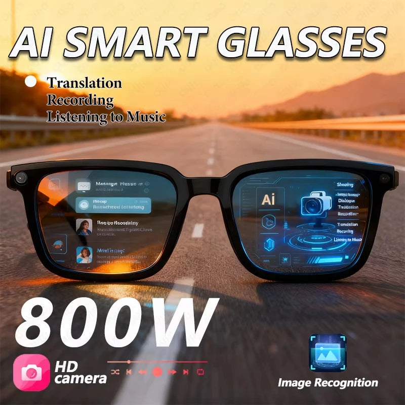 AI Smart Glasses | 8MP Camera, 4K Video, Bluetooth & AI Translation