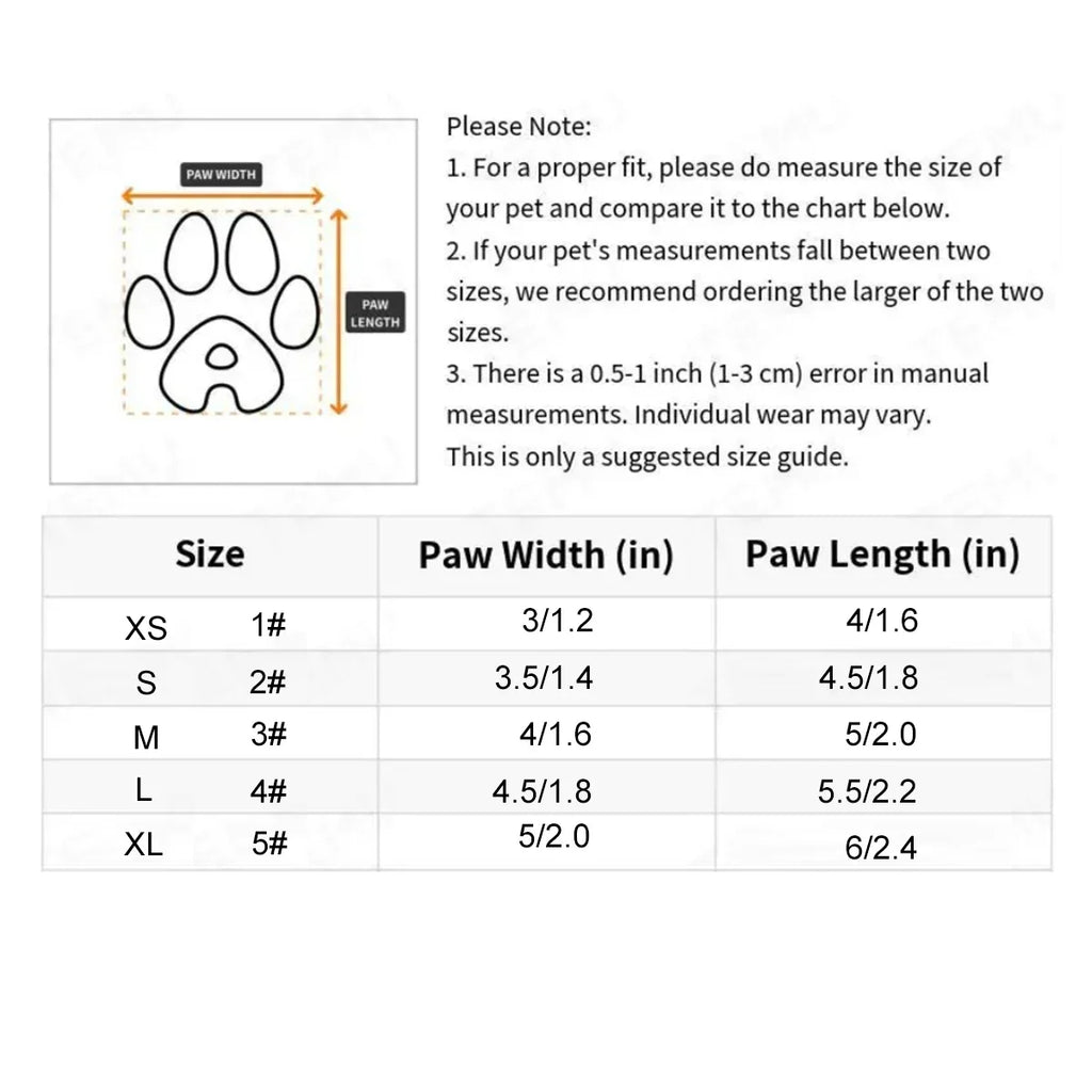 Dog Boots & Paw Protectors – Water-Resistant Winter Shoes for Small, Medium & Large Dogs