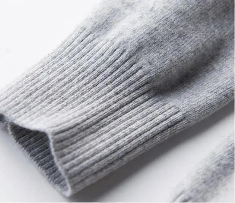 Men's Classic Cashmere Cotton Pullover Sweater – V-Neck & O-Neck