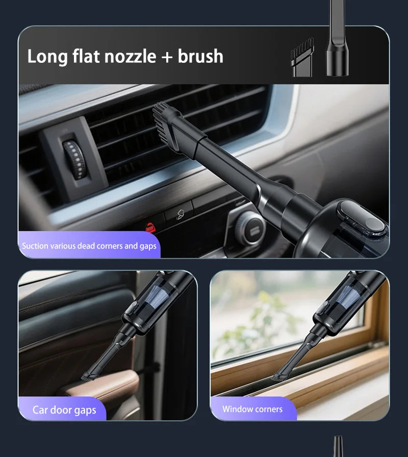Gets into hard to get at areas with the long flat nozzle