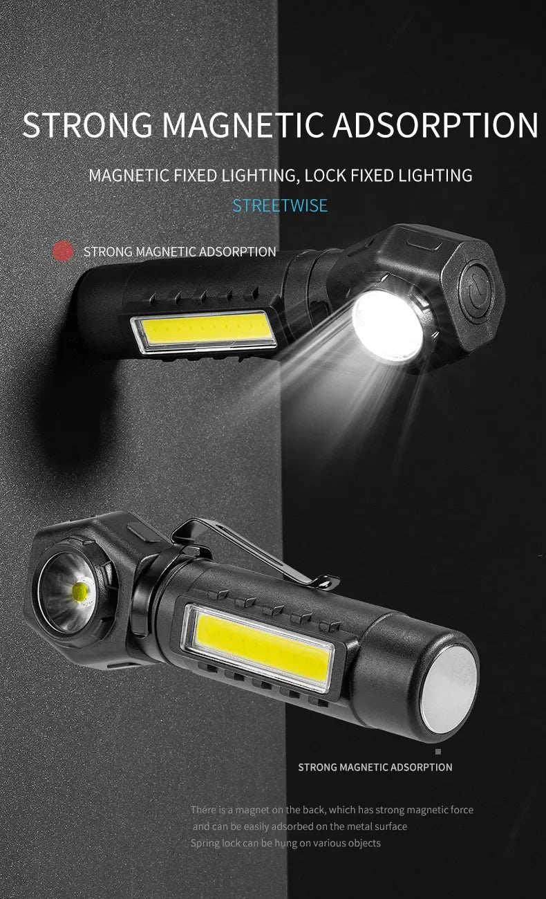 ESMARTER KXK212 Rechargeable LED Headlamp & Dual-Purpose Flashlight