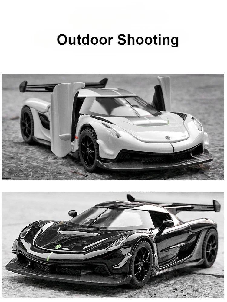 1:32 Scale Hypercar Diecast Supercar Model | Sound, Lights & Opening Doors