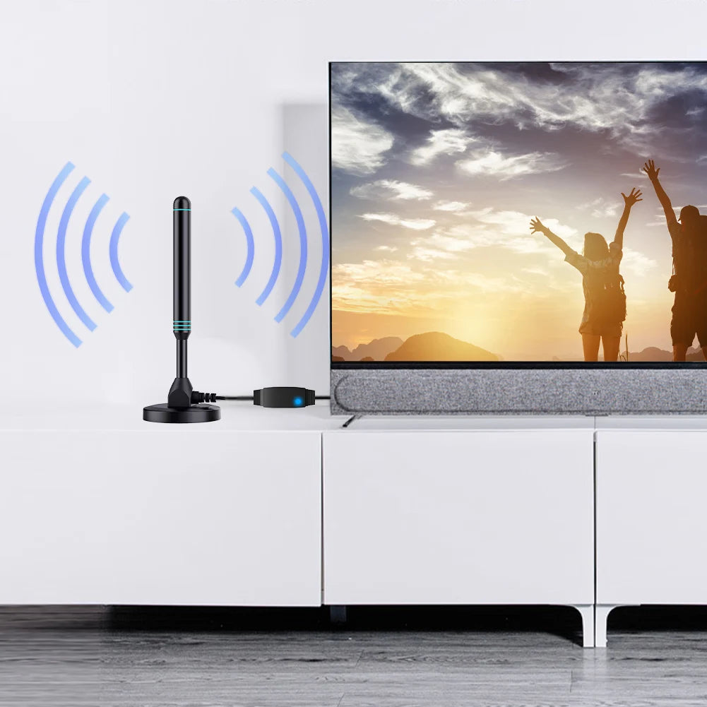 4K HD TV Antenna 500 Mile Long-Range Amplified Digital Antenna DVB-T2 Indoor Outdoor