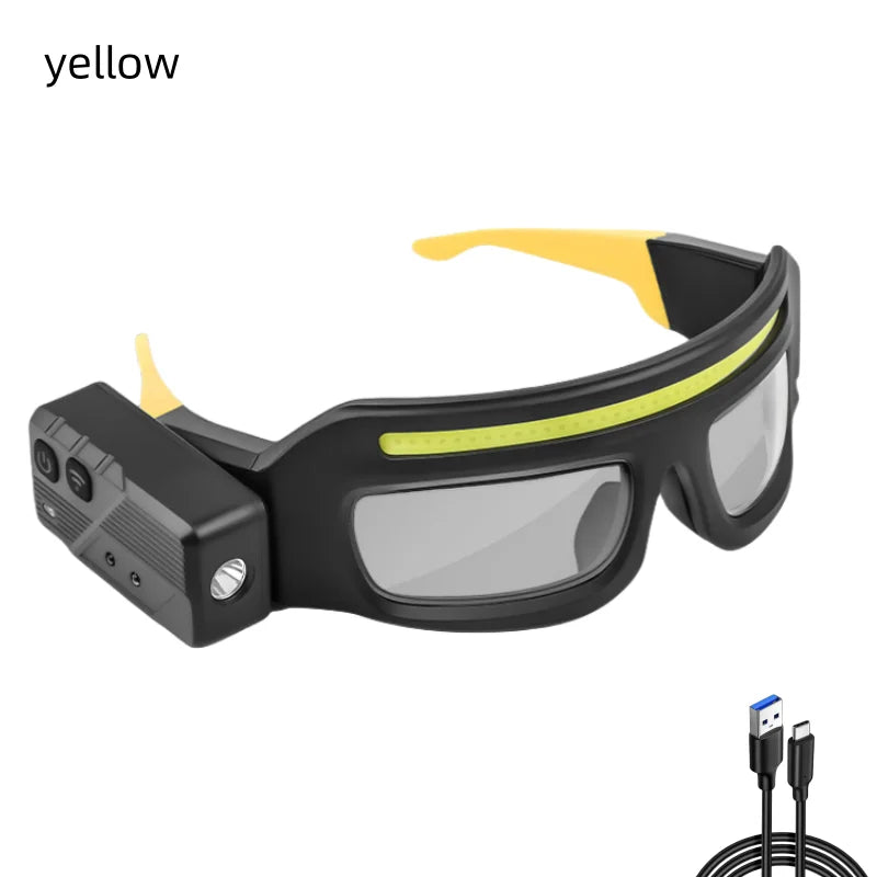 Glasses LED Headlamp – 5 Modes, Motion Sensor & Type-C Charging