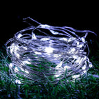 LED Fairy Lights Battery Operated | Waterproof Silver Wire Firefly Starry Lights