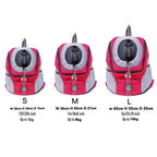 Breathable Pet Backpack Carrier – Front & Back Travel Bag with Safety Reflective Strips | S–L