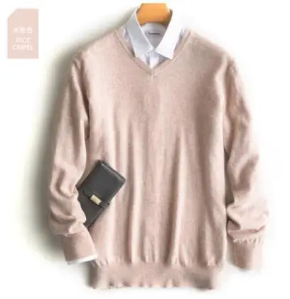 2026 mens Classic Pullover V-Neck Sweater