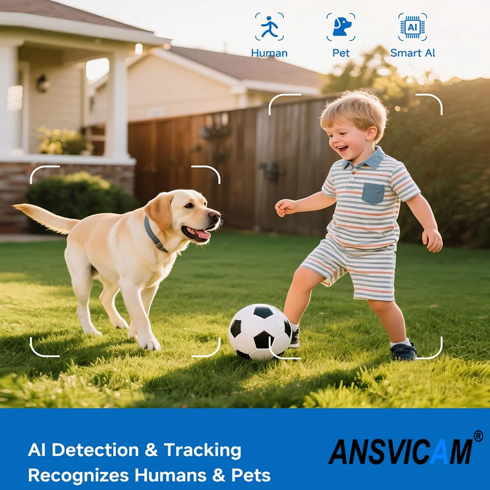 2K Wireless Battery Powered Cameras Outdoor Magnetic 5MP IP Camera