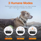 1000M Rechargeable Dog Training Collar – Waterproof Remote Shock Collar with Beep, Vibration & Auto Bark Mode