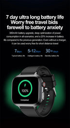 Medical Grade ECG & PPG Smart Watch | Blood Sugar, BMI, Uric Acid & Bluetooth Calling