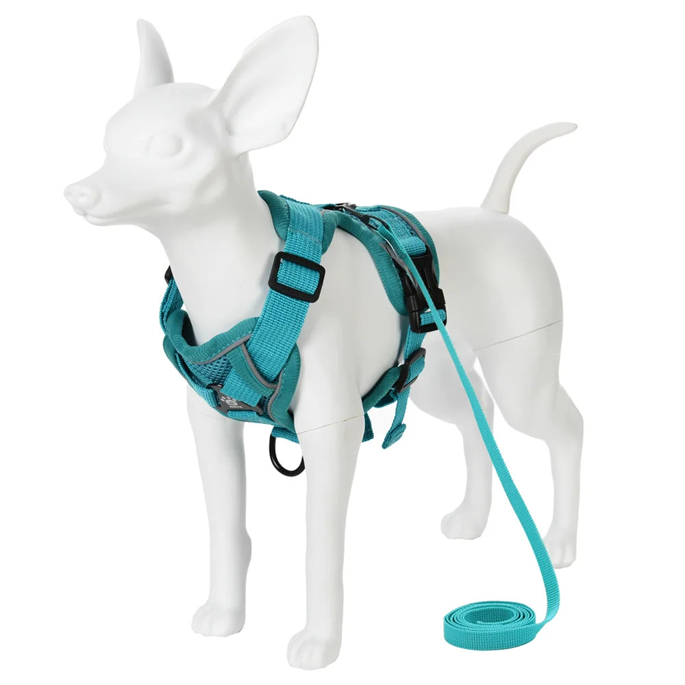 Reflective Dog Harness & Leash Set – Breathable Vest for Small & Medium Dogs and Cats-