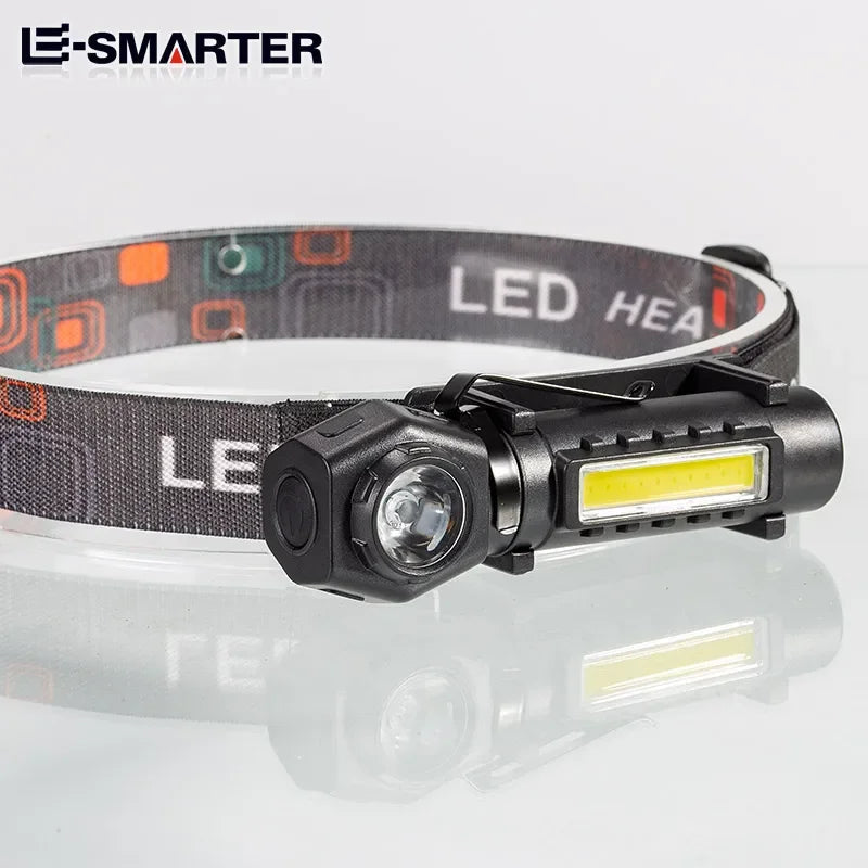 ESMARTER KXK212 Rechargeable LED Headlamp & Dual-Purpose Flashlight
