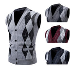 Men's Knitted Wool Vest Cardigan