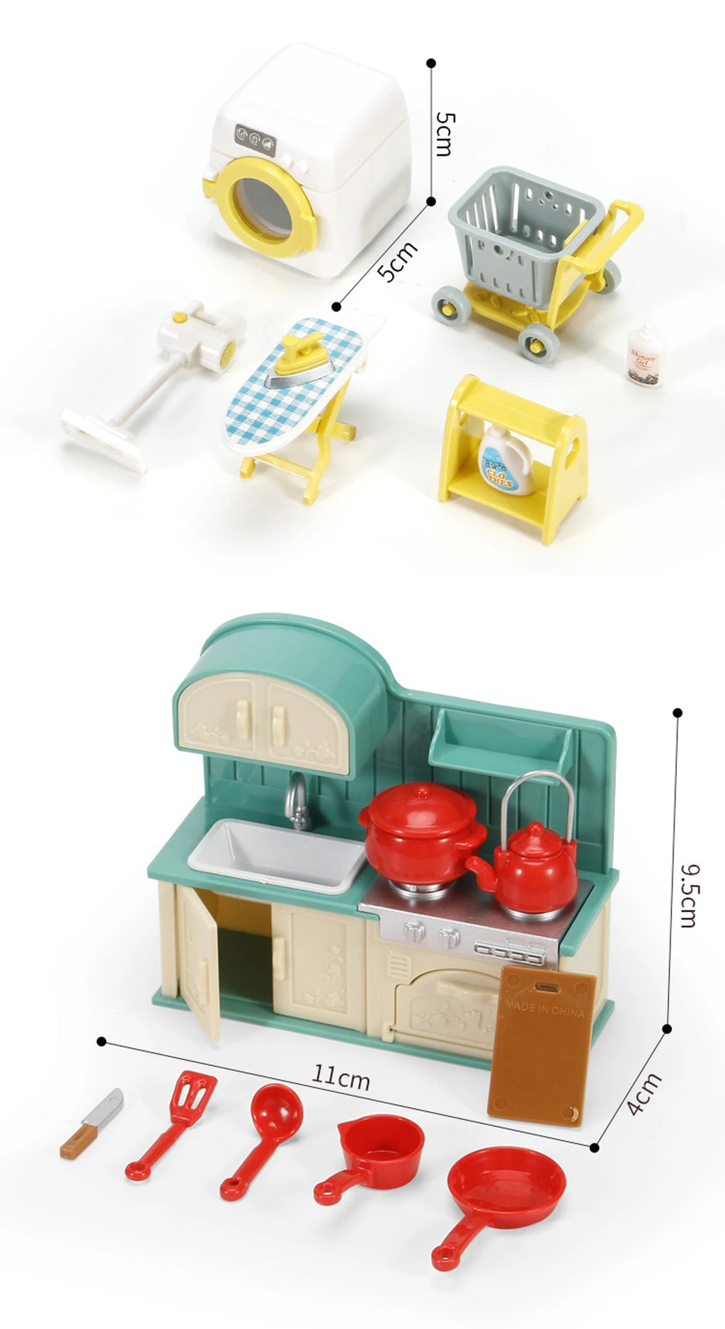Mini Furniture Ornaments House Toys Miniature Kitchen Bathroom Doll House Scene Accessories Furniture