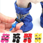 Waterproof Pet Dog Shoes – 4pcs/set | Anti-Slip Rain Boots for Small Dogs & Cats
