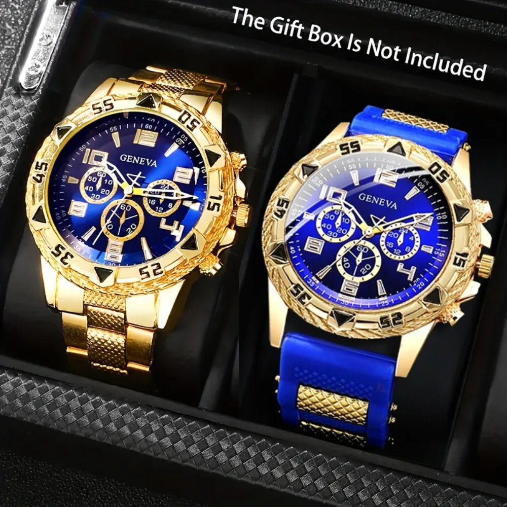 beautiful golds watches with both metal band and Nylon band. Suits men