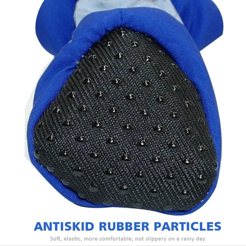 Waterproof Pet Dog Shoes – 4pcs/set | Anti-Slip Rain Boots for Small Dogs & Cats