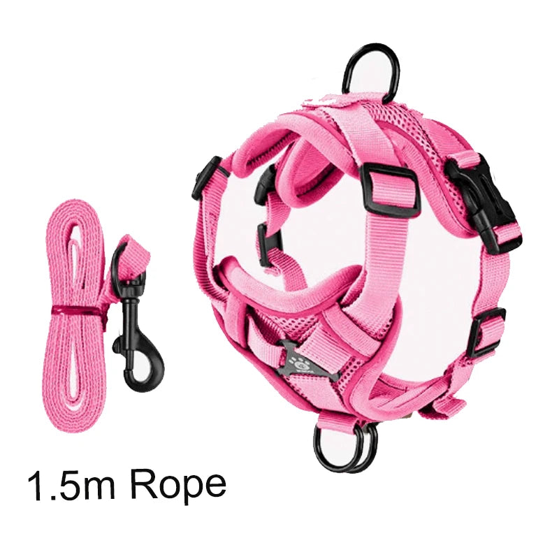 Reflective Dog Harness & Leash Set – Breathable Vest for Small & Medium Dogs and Cats-