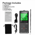 Portable AM/FM Mini Sports Radio with Pedometer & LED Display – Pocket Radio for Walking & Running