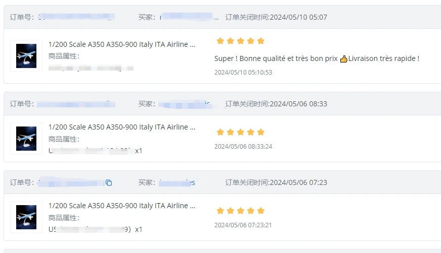 A350-900 1/200 Scale Diecast Model Aircraft – Detailed Collector's Model with Display Stand