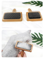 Wooden Dog & Cat Grooming Brush – Detangling Comb & Massage | Small, Medium, Large
