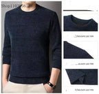 Men's Wool Blend Pullover Sweater – Warm O-Neck Knit Jumper