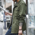 Retro M65 Jacket for Men – Green Outdoor Windbreaker