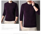 Men's Wool Blend Pullover Sweater – Warm O-Neck Knit Jumper