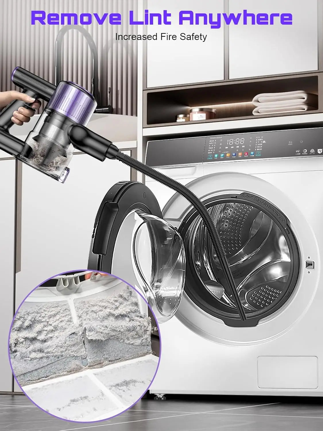 SuXiangVac 10-in-1 Cordless Stick Vacuum Cleaner | 55kPa 500W | HEPA Filter | LED Display | 45 Min Runtime