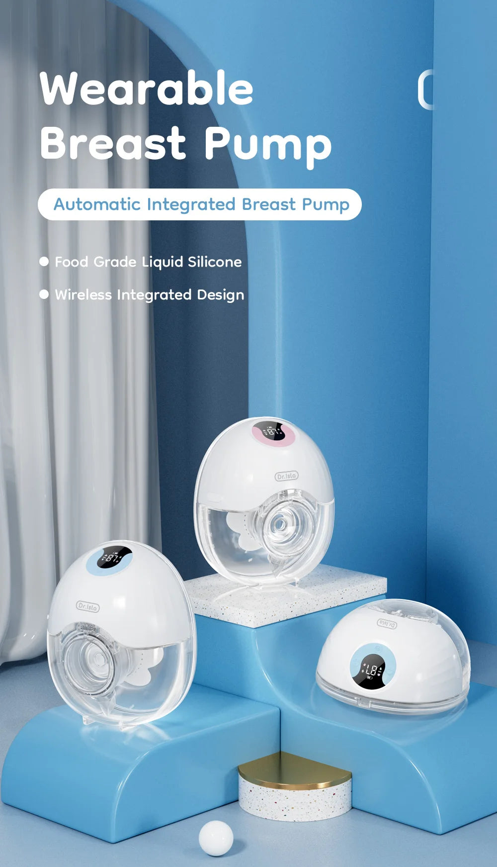 Hands-Free Wearable Electric Breast Pump – 4 Modes, 36 Levels, LED Display