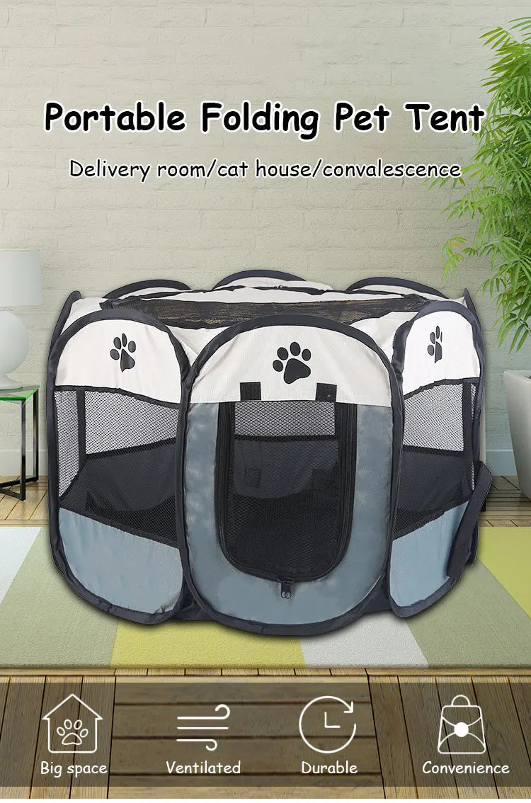 Foldable Pet Playpen & Tent | Indoor & Outdoor Dog & Cat Enclosure