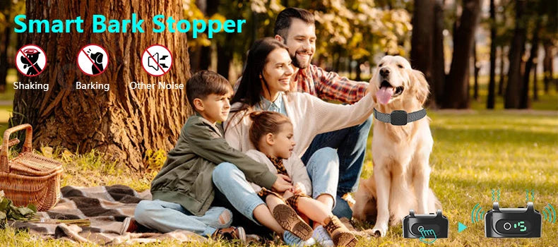 Anti Bark Collar for Dogs – Ultrasonic Vibration Training Collar with IP67 Waterproof & USB Rechargeable