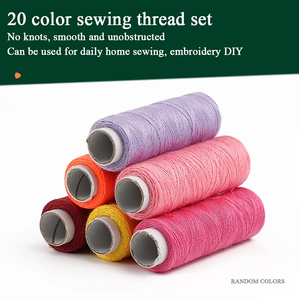 20-Piece 200 metre Polyester Sewing & Embroidery Thread Set