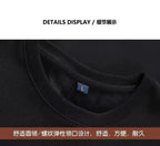 Men's Heavyweight Fleece Pullover Sweatshirt – Round Neck | Black & White | Autumn Winter-