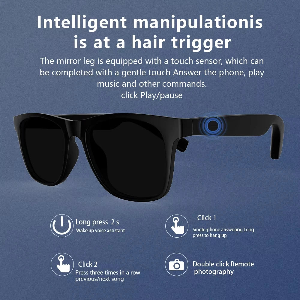 BMAD AI Smart Glasses | 8K Camera, Bluetooth, Voice Assistant & Translator