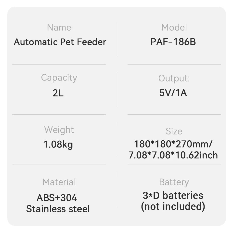 ROJECO 2L Automatic Pet Feeder – Smart Timed Cat & Dog Food Dispenser (Button & WiFi Versions)