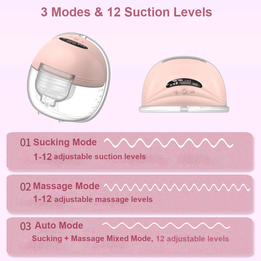 12 Suction levels on this breast pump