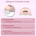 12 Suction levels on this breast pump