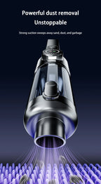 Vacuum cleaner head with powerful suction on a dark background