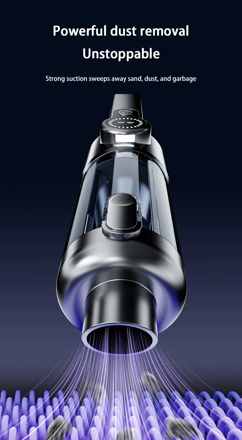Vacuum cleaner head with powerful suction on a dark background