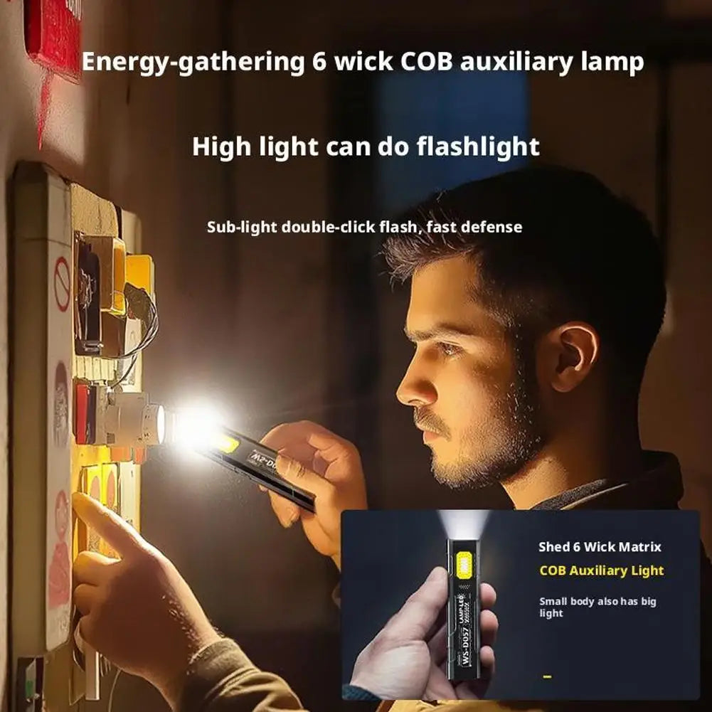 550 Lumen EDC Flashlight – 5 Modes, Clip, Magnetic Base & USB-C Charging